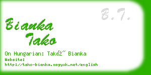 bianka tako business card